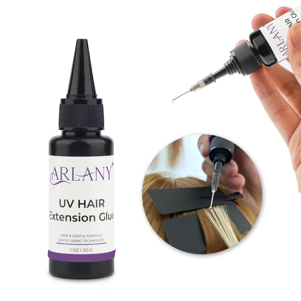 ARLANY 30g Hair Extension UV Glue for UV Lamp Hair Extension Invisible Extensions Fast Drying Hair Bonding Glue UV Hair Glue