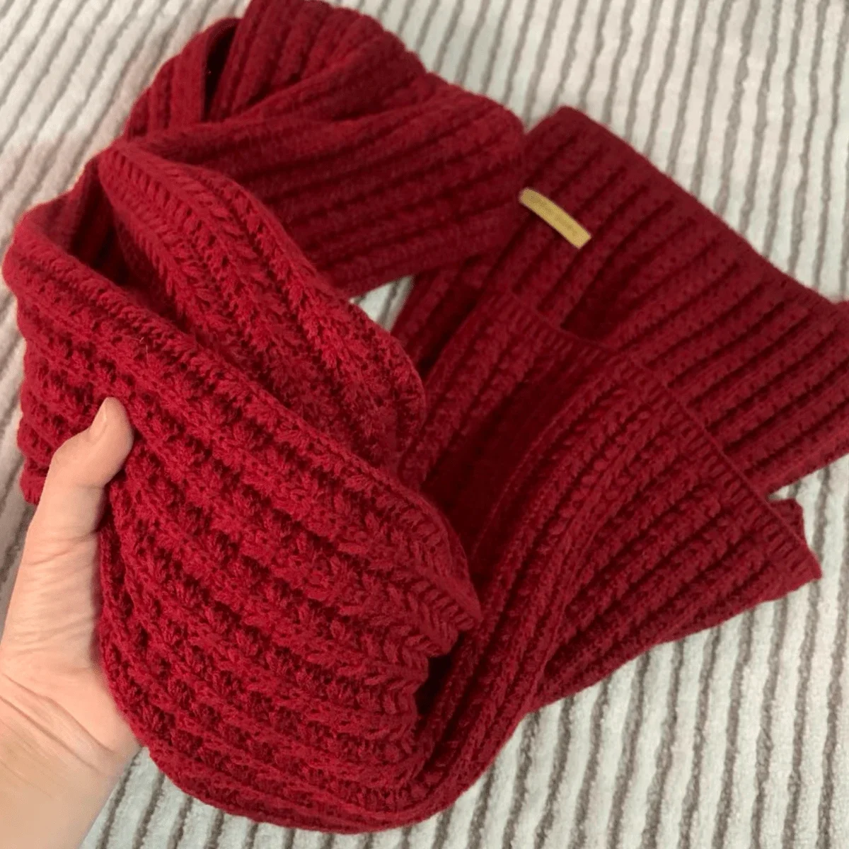 1 قطعة بلون سميكة محبوك وشاح من الصوف النساء الرجال شتاء دافئ الرقبة التفاف سميكة الصوف محبوك سميكة مهدب شال الاستخدام اليومي #5