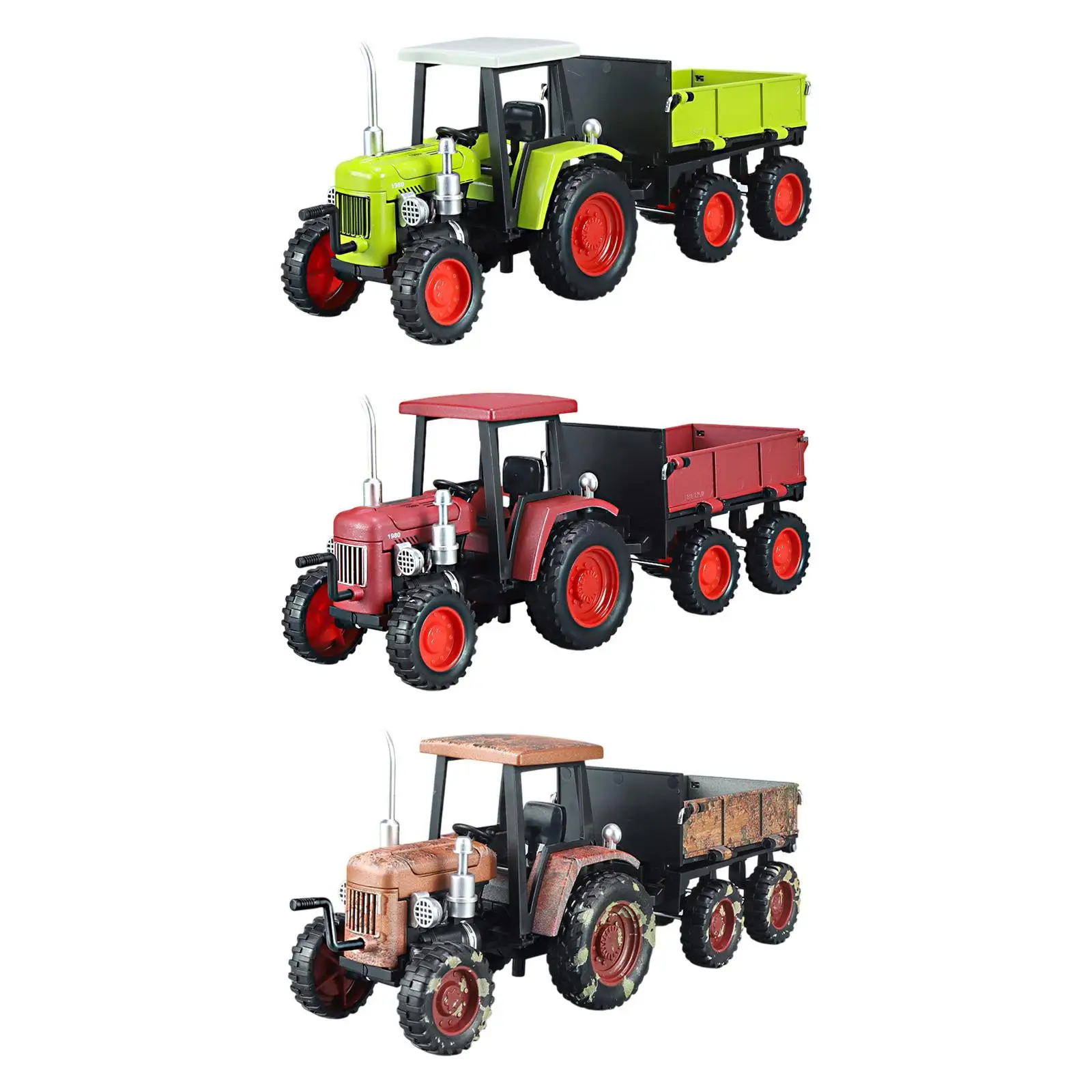 1:24 Scale Tractor Toy Farm Toy Vehicle for Toddlers Kids Festivals Present