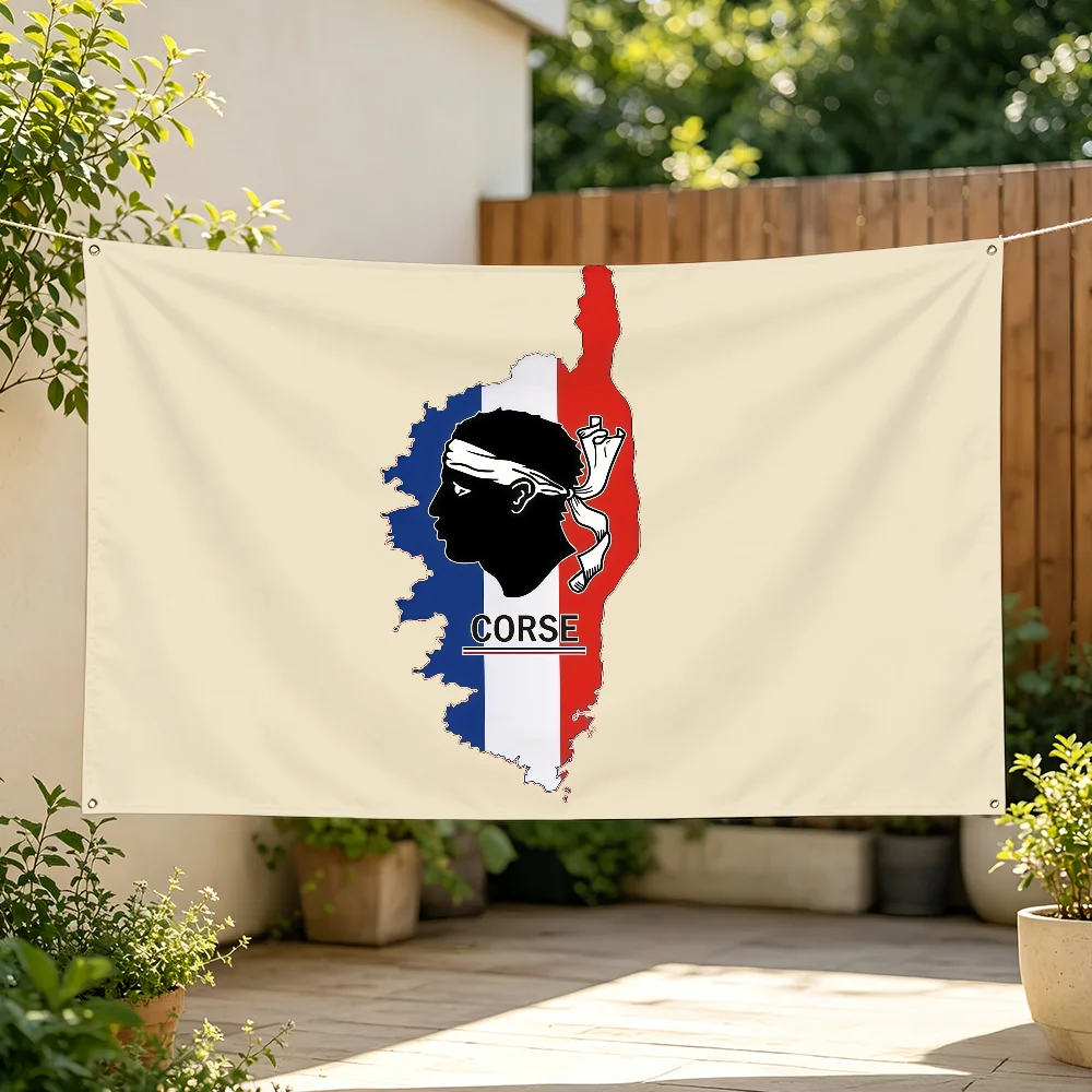 The Corsica Flag For Sports Matches  Games Parade Rally Holiday Festival Backyard Balcony Club Bar Decor