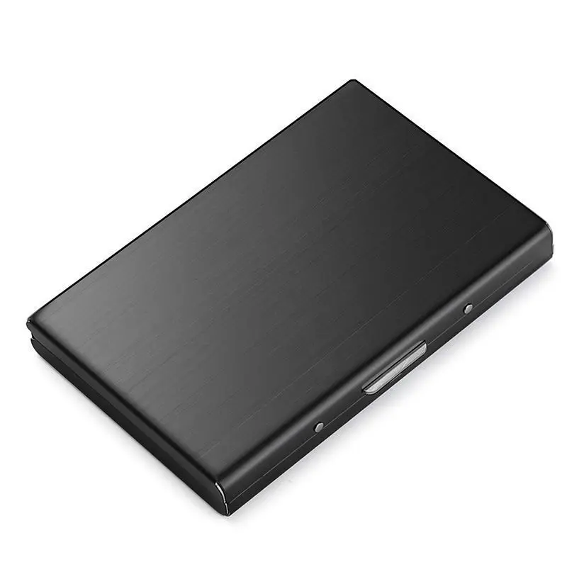 Anti‑RFID Metal Card Holder Stainless Steel Slim Credit ID Card Wallet Portable Business Card Case For Men Women