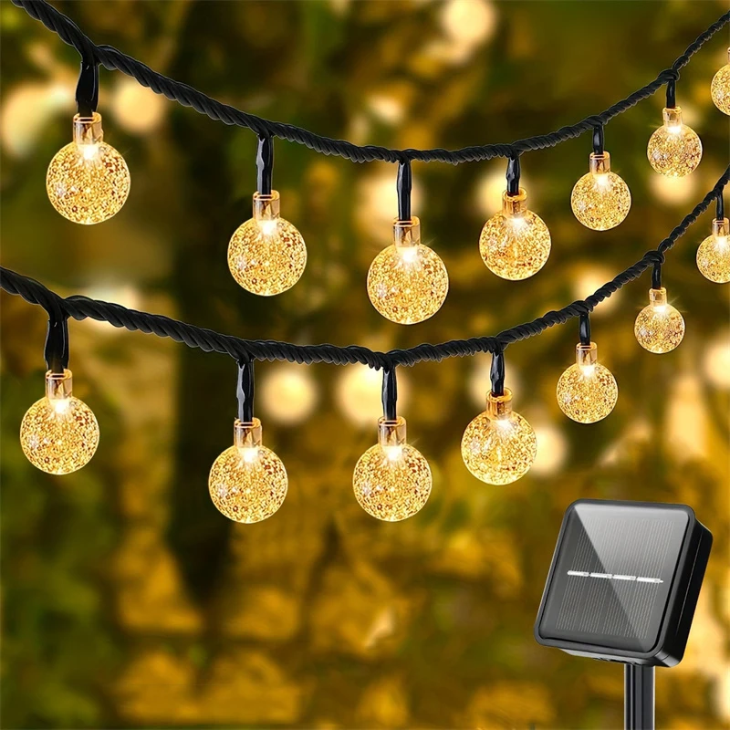 20/50/100LED Solar Bubble Ball Light String Wedding Outdoor Garden Home Patio Holiday Ramadan Tree Decoration Solar Garland Lamp