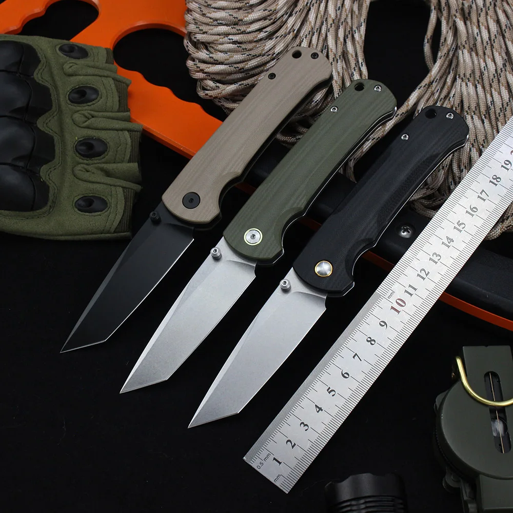 

Pocket Folding Knife 14C28N Steel G10 Handle Outdoor Survival Knife EDC Utility Military Tactical Knives Portable Tools