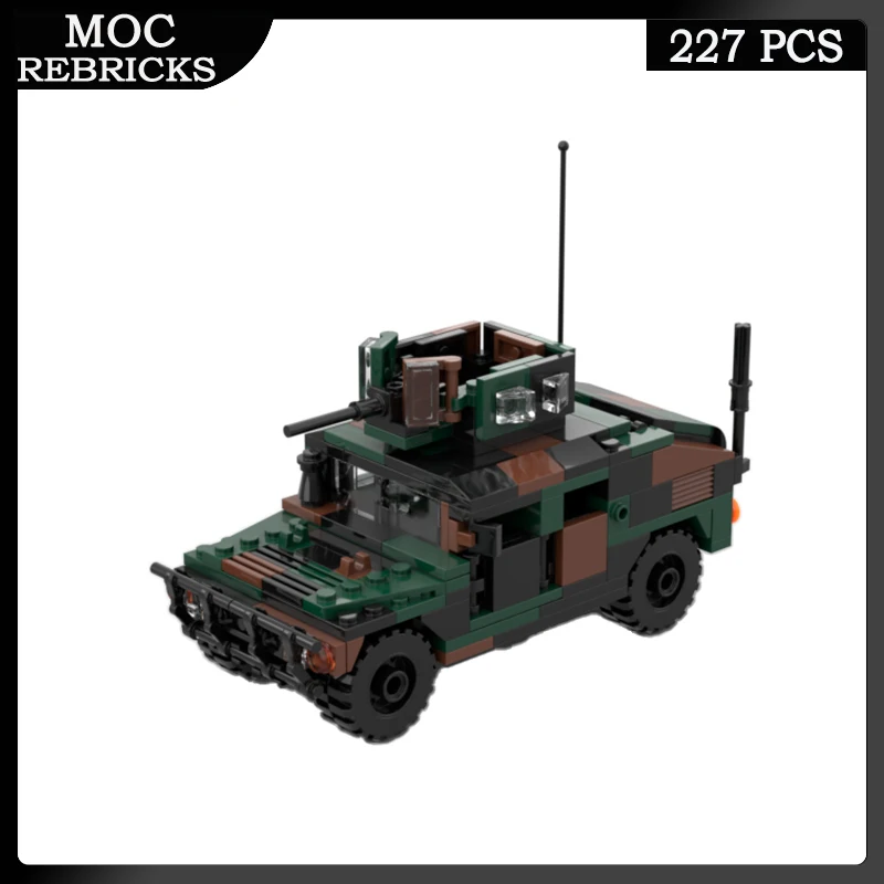 

Military Series Weapons 1025 Hummer Vehicle MOC Building Block Personnel Carrier Educational Brick Toy Model Child XMAS Gifts