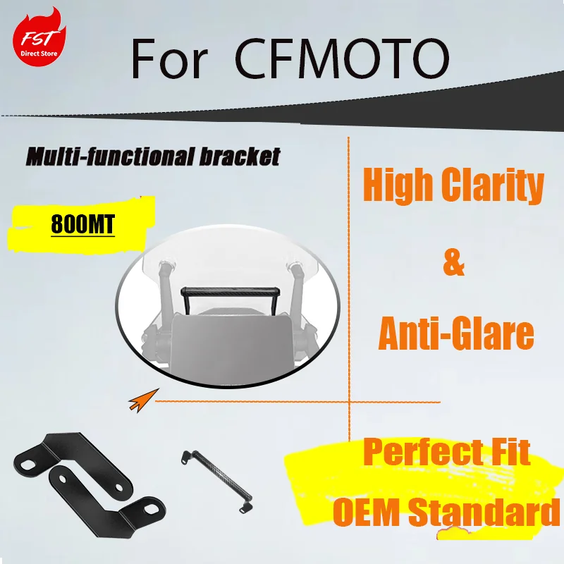 Carbon Fiber Extension Bracket for CFMOTO 800MT Multifunctional Expansion Rod Phone GPS Mount Kit Off-Road Vehicle Accessory