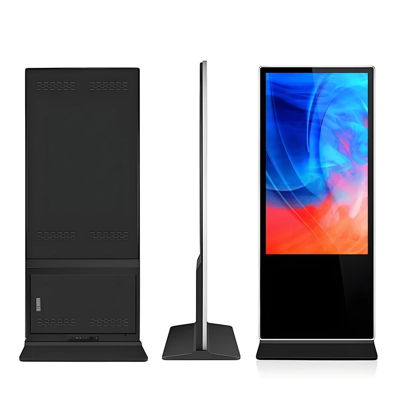 55 Inch Vertical Free Standing Touch Screen LCD Advertising Player Indoor Digital Signage for Shopping Mall Education OEM