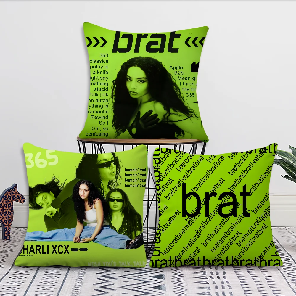 Singer C-Charli xcx Comfortable soft Pillow Case for Sofa Living Room Home office Decor and Protective Covers