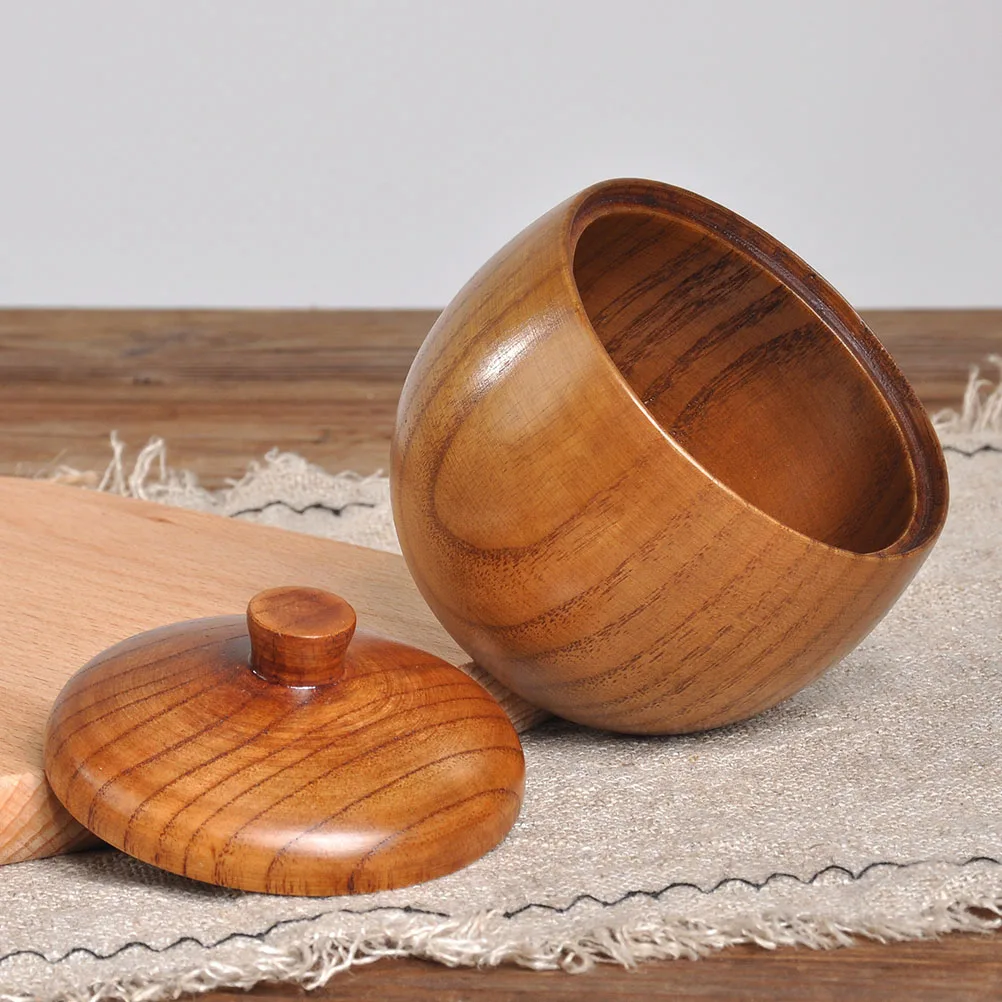 

Wooden Seasoning Natural Wooden Seasoning Box Wood Condiment Container Kitchen Spice Jar Salt Sugar Tea Coffee Storage Holder