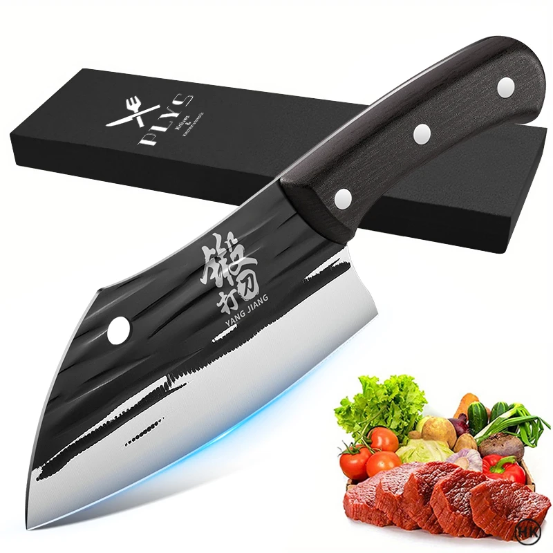 Stainless steel forged kitchen knife, multifunctional kitchen knife, vegetable and meat kitchen cutting tool U9195