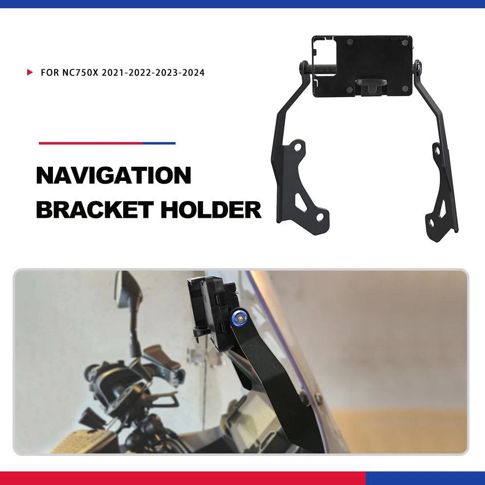 

For Honda NC750X NC 750X NC750 X NC 750 X 2021 -2024 Motorcycle GPS Phone Navigation Bracket Front Bar Phone Holder Mount Stand