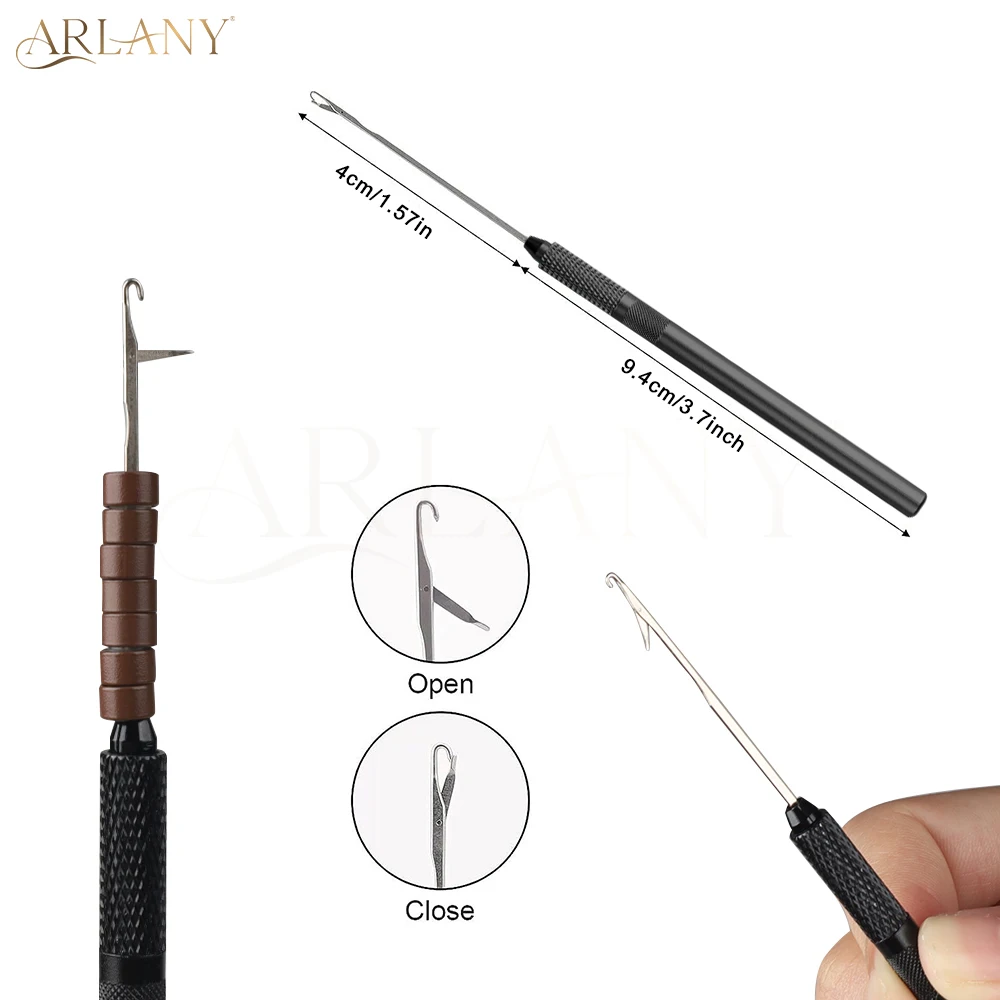 ARLANY Metal Hair Crocket Needle for Micro Hair Feather Extension Braids Dreadlock Hair Hook Needle Extensions Tools