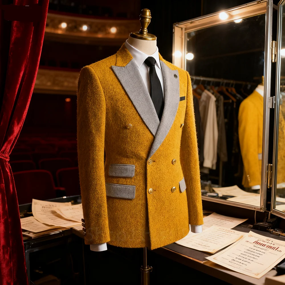 

Men's Wedding Tuxedo Jacket Formal Double Breasted Blazer Coat Business Groom Wear Bridegroom Costume Party Suit XS-6XL