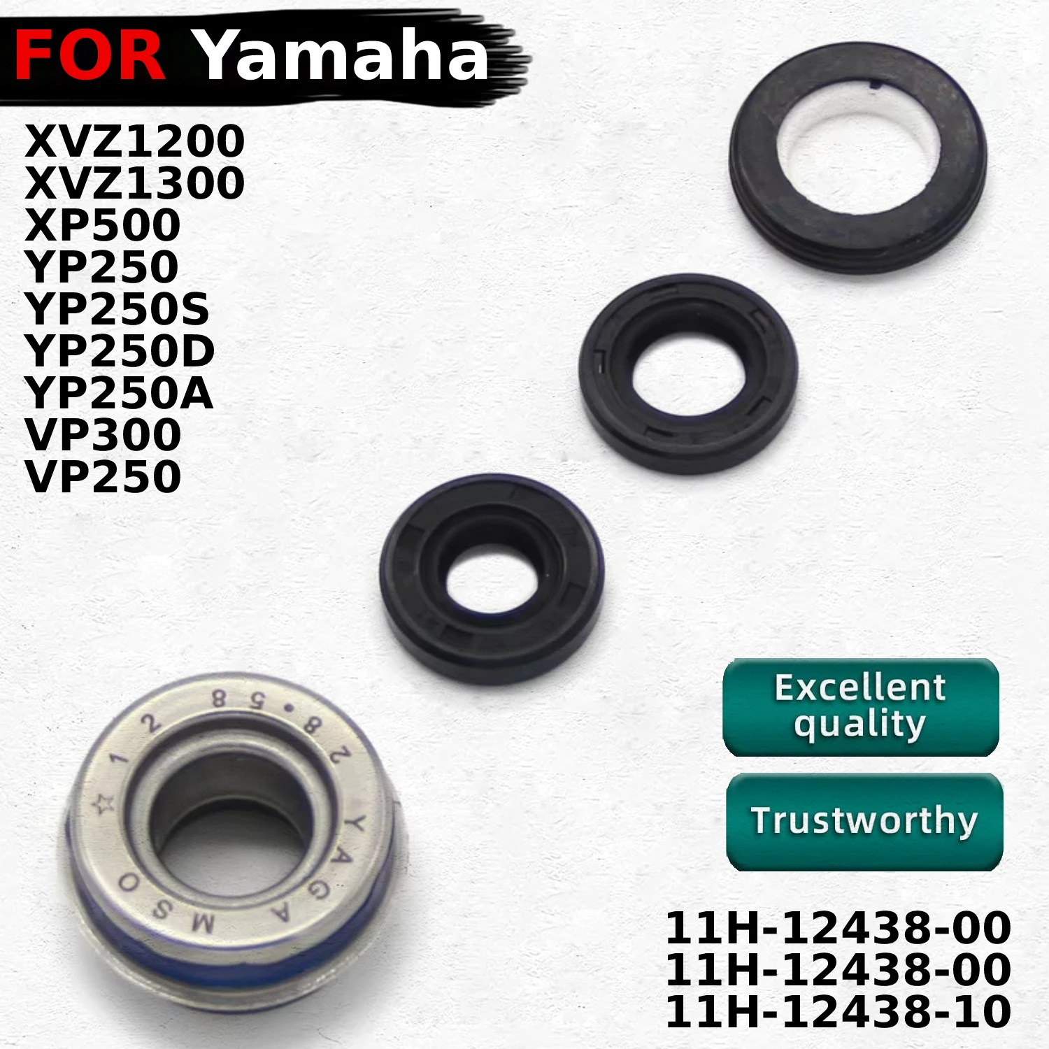 Water Pump Seals For Yamaha XVZ1200 XVZ1300 XVZ13 Venture XVZ1300AN Royal Star Boulevard XVZ13TF XP500 YP250 YP250S YP250D VP300
