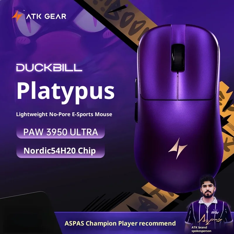 新しい Atk 超軽量ワイヤレスゲーミングマウス人間工学に基づいたデュアルモード長いバッテリー寿命コンピュータオフィス用マウスとキーボード