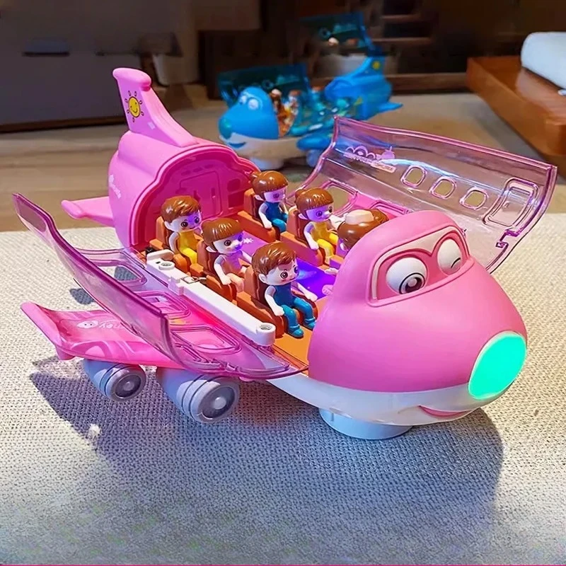 

Kids Toys Electric Plane Aircraft Toys Car Airplane Model Music Simulation Boy Children Traffic Toy Christmas Gifts for Girls