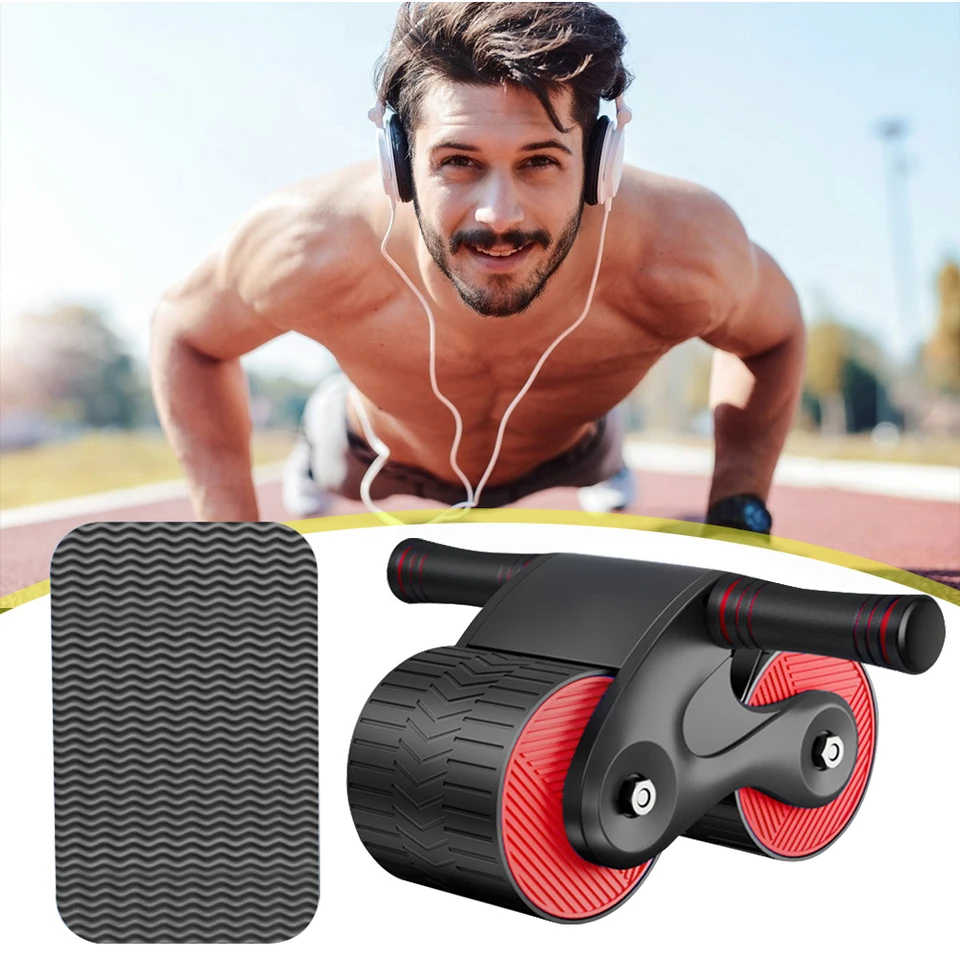 Roue Abdominale à Rebond Automatique Ultra-Stable – Ab Roller 2-en-1 Avec Ressort Puissant Pour Abdos Parfaits à La Maison Ou En Salle