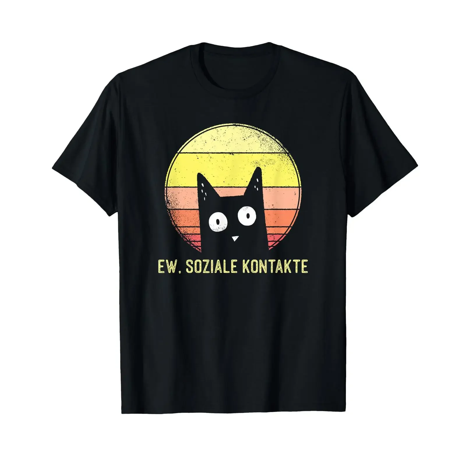 T Shirt with German Text Geh mir aus dem Weg du unnecessary Social Contact vintage Washed Slightly Soft Top For Everyday Wear