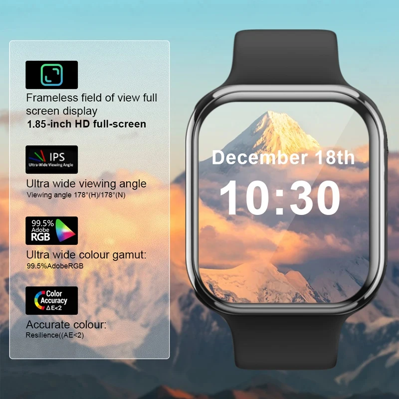 Nuovo orologio intelligente GPS serie Watch10 da uomo sempre attivo Display Frequenza cardiaca Temperatura corporea Chiamata BT Smartwatch serie impermeabile da donna