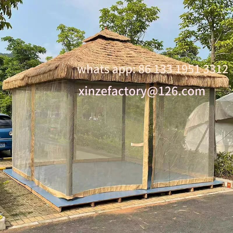 

Customizable Outdoor Gazebo Thatched Tent Outdoor Shade Rain Shelter