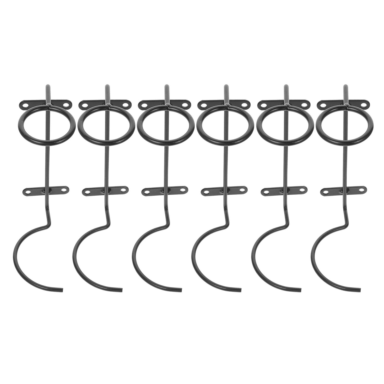 

6pcs Metal Rack Bottle Display Shelf Wall Mounted Rustless Sturdy Storage Home Bar Red Holder Organizer