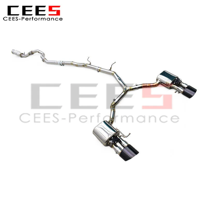 

Гоночный полный глушитель выхлопной трубы Valvetronic с системой клапанов для Audi A4 2.0T 2017-2024, выхлопная труба Catback, 200 ячеек