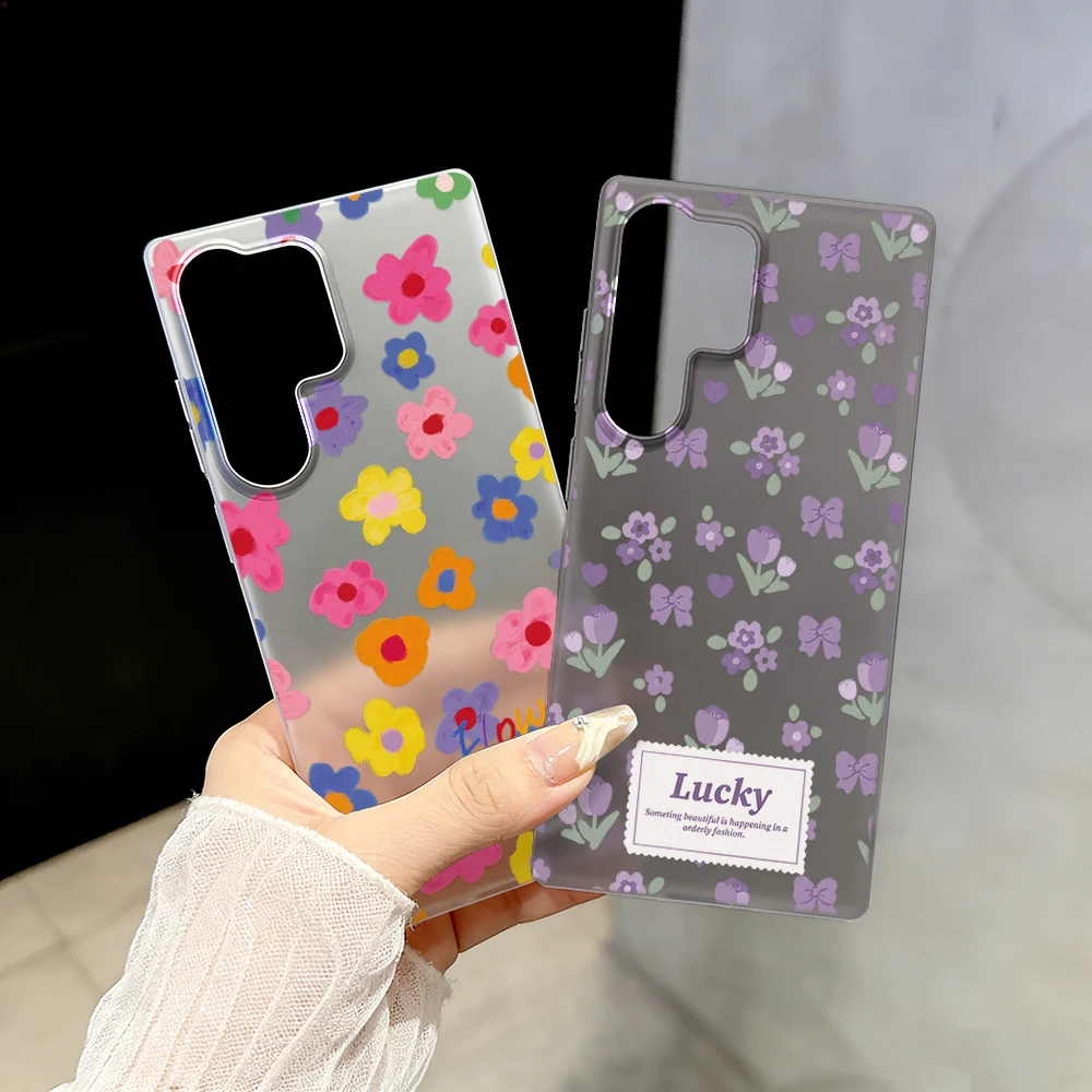 Floral-patterned Phone Case For Samsung A57 A56 A55 A37 A36 A35 A18 A17 A08 A07 S26 S25 Ultra Shockproof Camera Protection Cover
