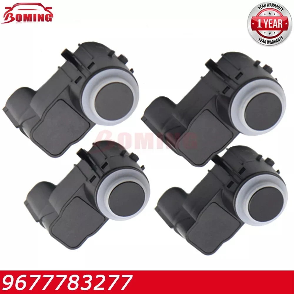 4PCS Car Black Backup Bumper Assist Radar PDC Parking Sensor 9677783277 For Citroen DS3 C3 Peugeot 3008 5008 2008-219 9677782980