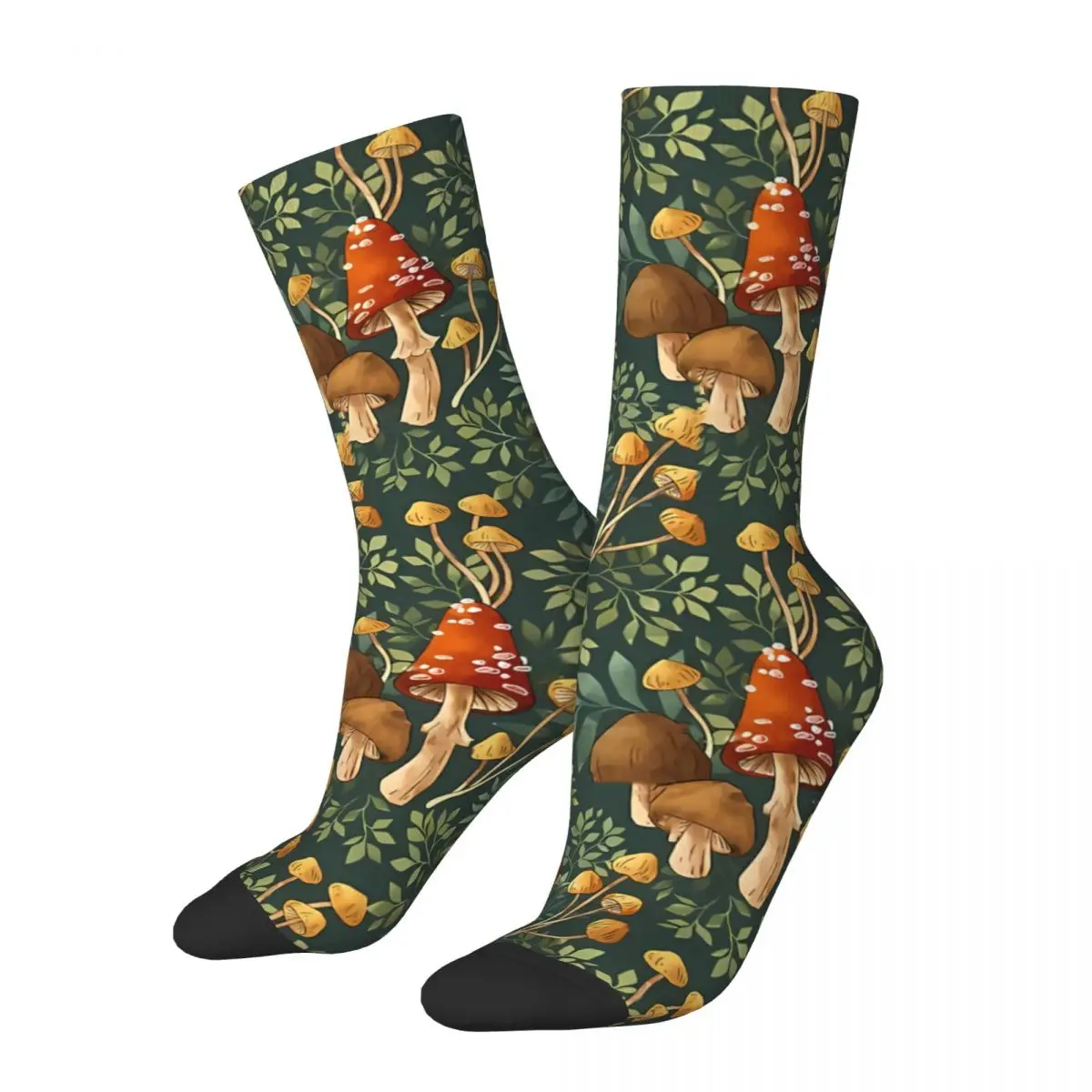 Woodland Spray Mushrooms Kawaii Socks Sports Cartoon Pattern Socks