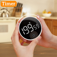Smart Digital Kitchen Timer, Egg Timer Oven Cooking Gadgets Accessoires,Study/Shower Cute Timer Stopwatch with Magnets Back