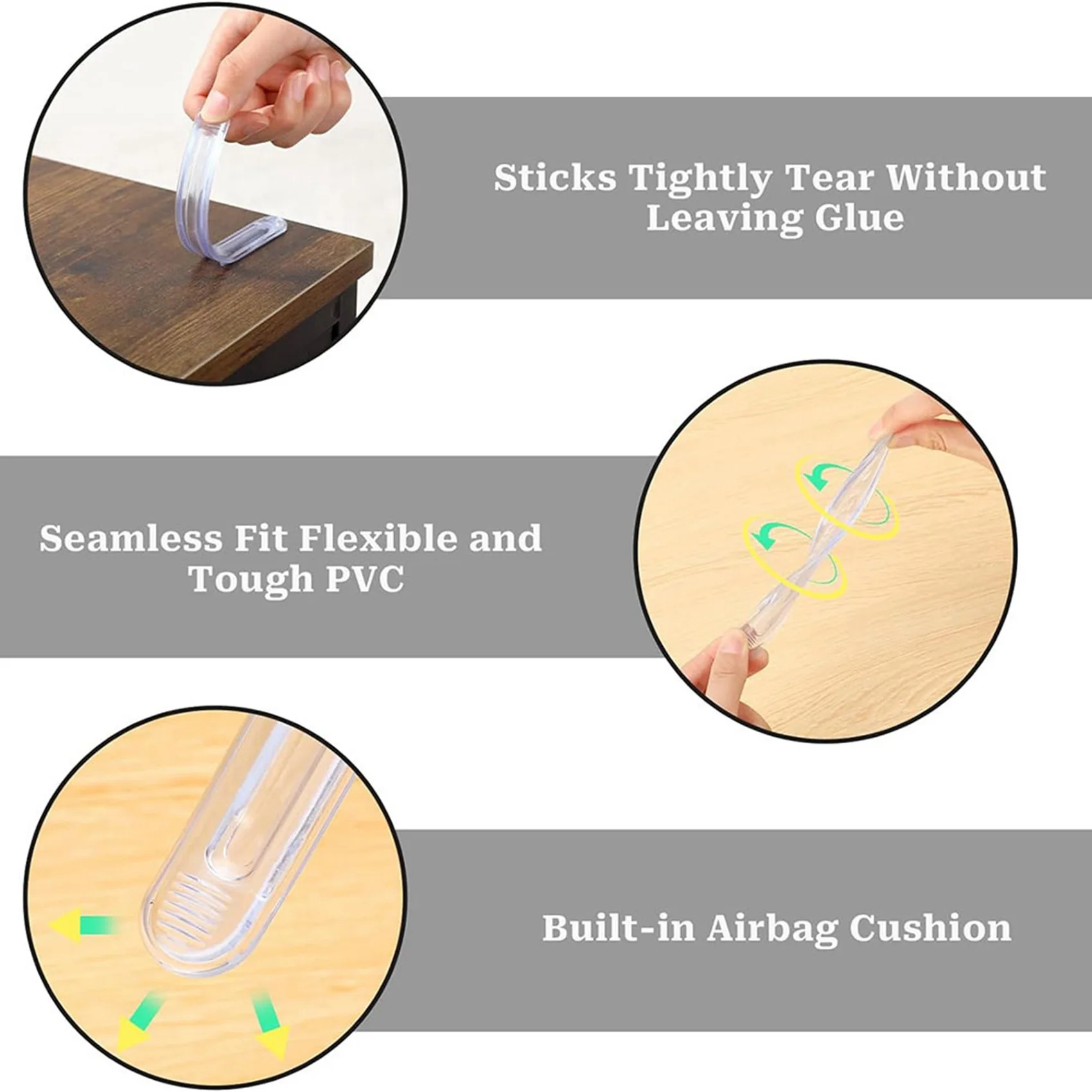 ABUL-Rubber Chair Wall Protector From Chair Back,24 Pack Clear Furniture Bumpers Silicone Cabinet Door For Shower Doors