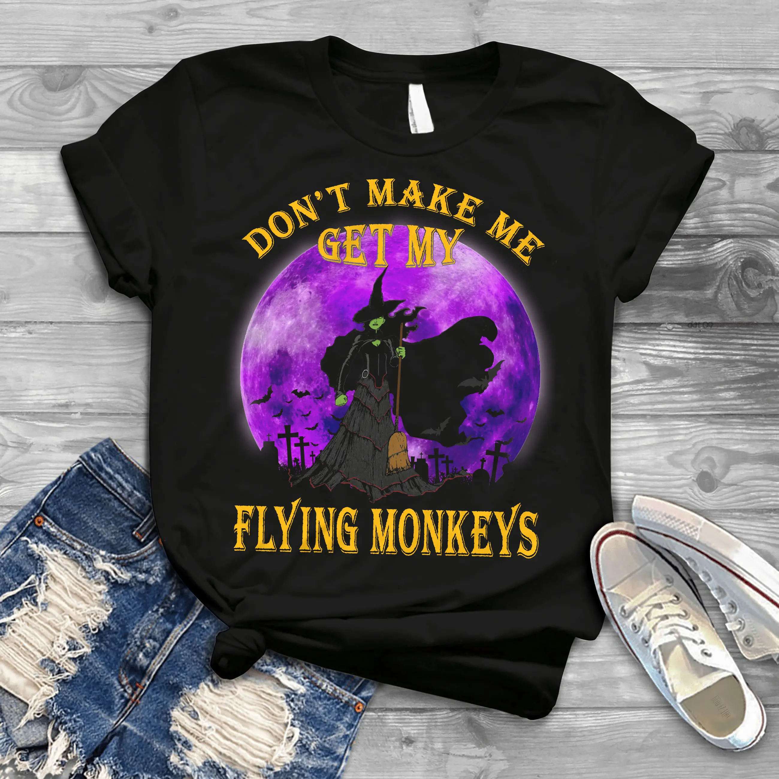 Witch Don t Make Me Get My Flying Monkeys Vintage Shirt Halloween SweaT For You And Your Friends