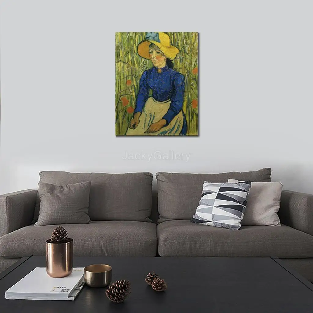 Extra Large Landscape Portrait Adeline Ravoux Impressionist Oil Painting Canvas Van Gogh Handmade Picture for Bedroom Decor view 4