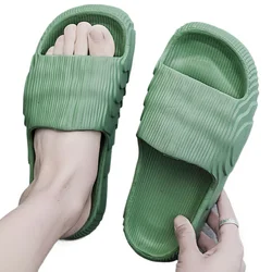 Summer Beach Slides Bathroom Non Slip Slippers Men Thick Sole Slippers for Men Shoes Soft Sandals Women Flip Flops Cloud Slipper