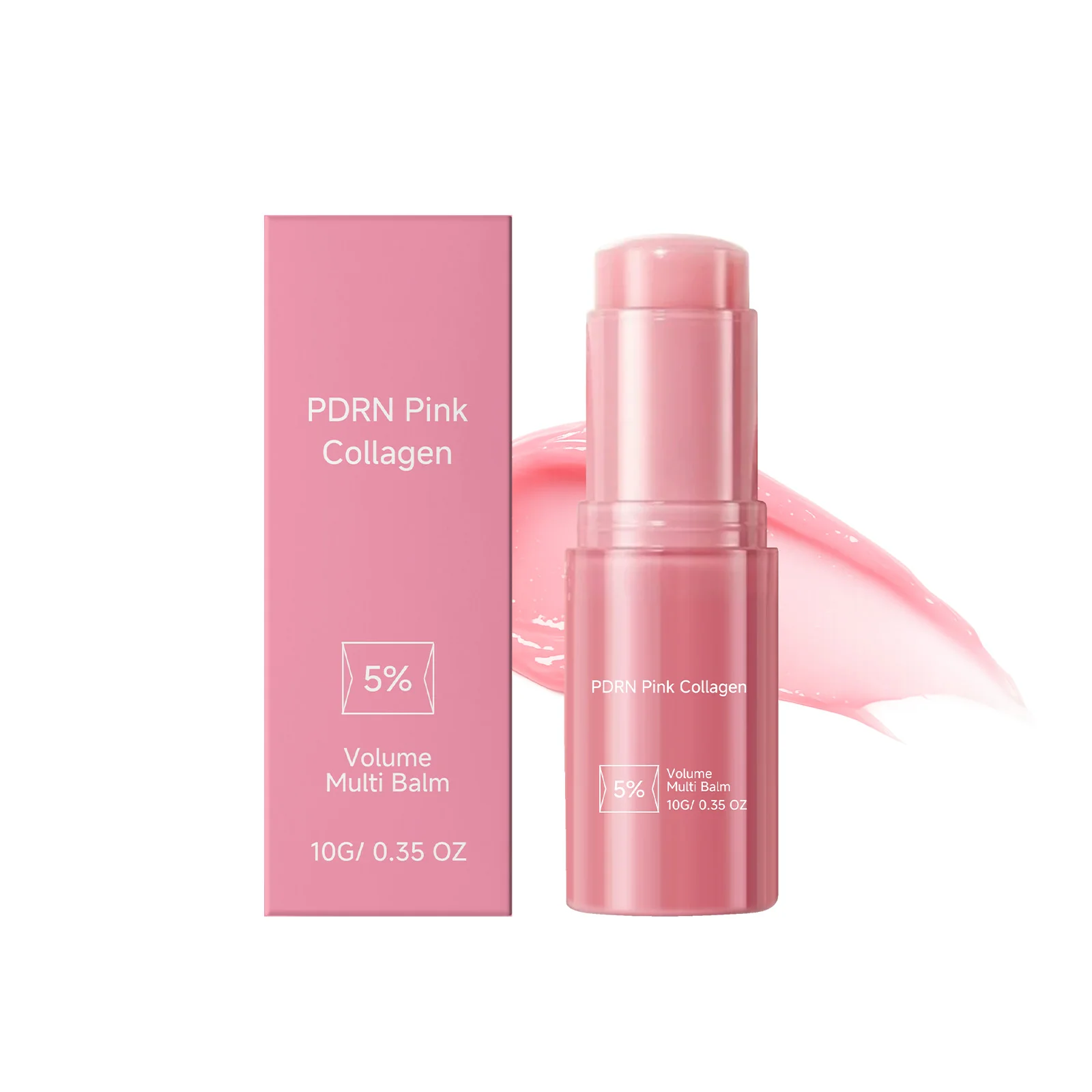PDRN Pink Collagen Lip Balm Moisturizing Lip Wrinkles Removal Repair Dryness Anti-Cracking Nourish Lips Skin Hydrating Lipstick