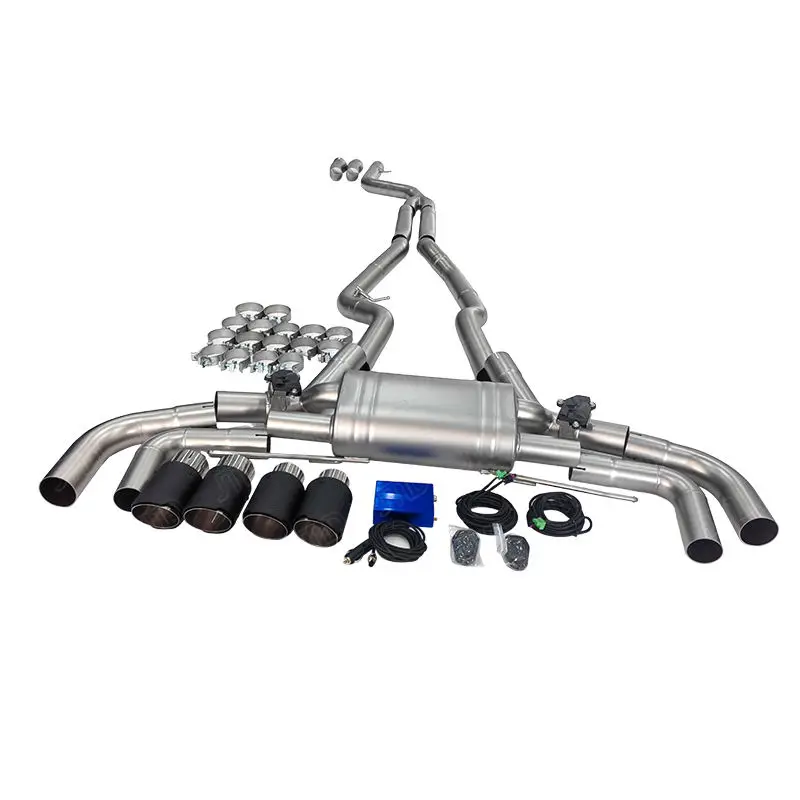 T304 Stainless Steel Exhaust System for BMW G42 M240i Mirror Polished Surface CNC Bent Mandrel Turbo Back Performance 1 Piece