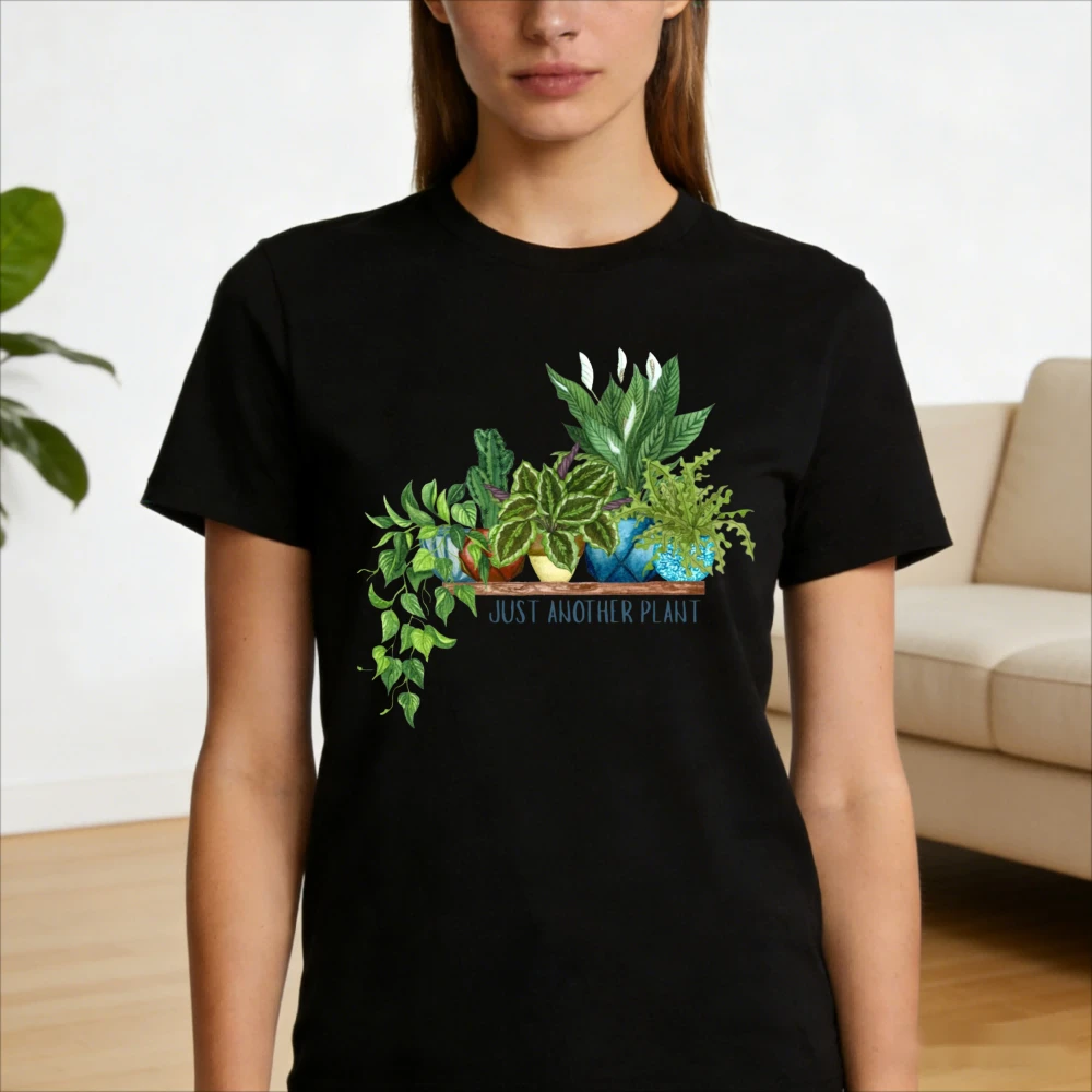 Just Another Plant Shirt Cute Plant Lady T-Shirt Gardening Plants Tee Plant Lover Graphic T-Shirt Women Casual Cotton Tops