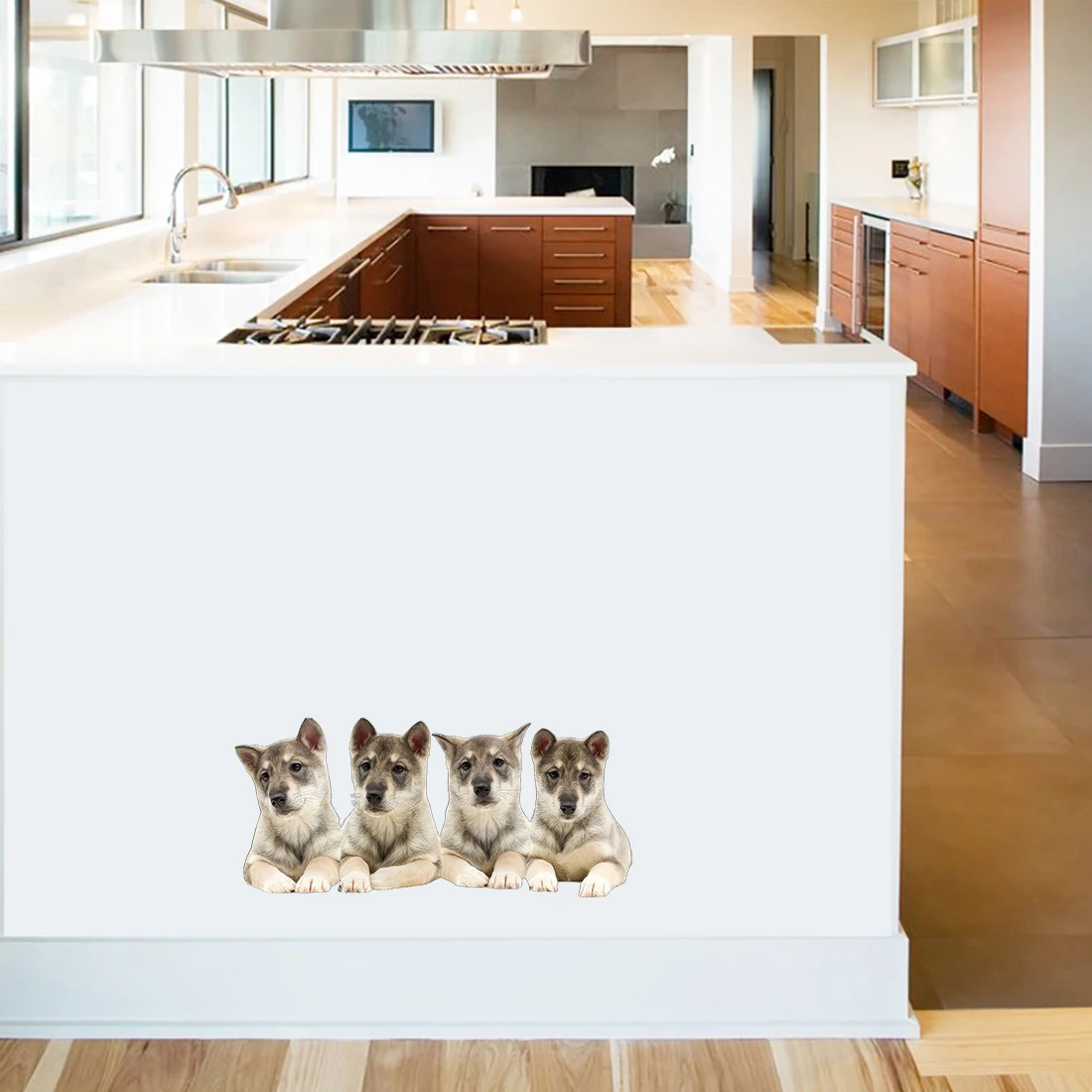 Three Ratels QD147 Cute Pet Dog kid's Place Scratches Cover Decoration Wall Stickers Refrigerator Furniture Toilet decals