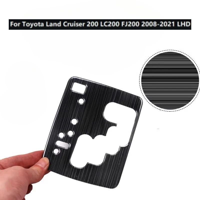 

For Toyota Land Cruiser 200 LC200 FJ200 2008-2021 LHD Stainless Steel Car Center Console Gear Shift Panel Cover Trim Frame