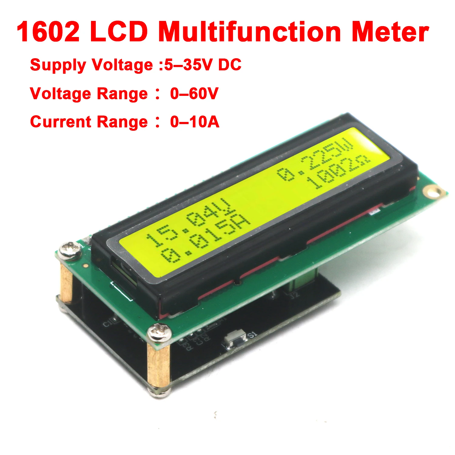 DC 0-60V 10A Multifunction Voltmeter Ammeter Power Coulomb Meter RC Battery Capacity Tester Charger Discharge BMS 12V 24V 36V