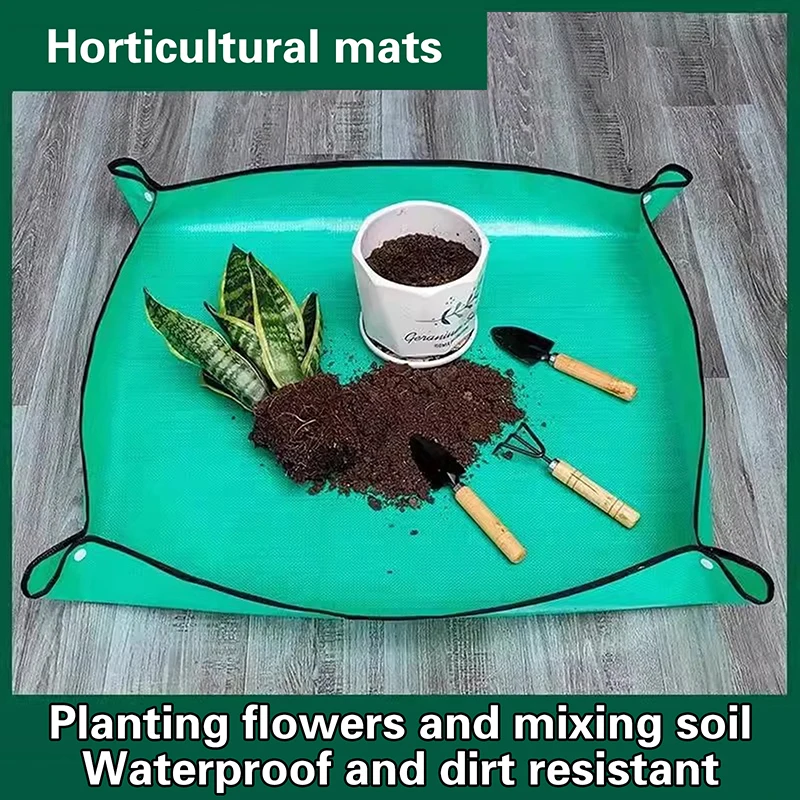 1pc Waterproof Planting Mat Foldable Gardening Mat Garden Potting Pad For Plant Flower Pot for Soil Mess Clean Up Home Garden
