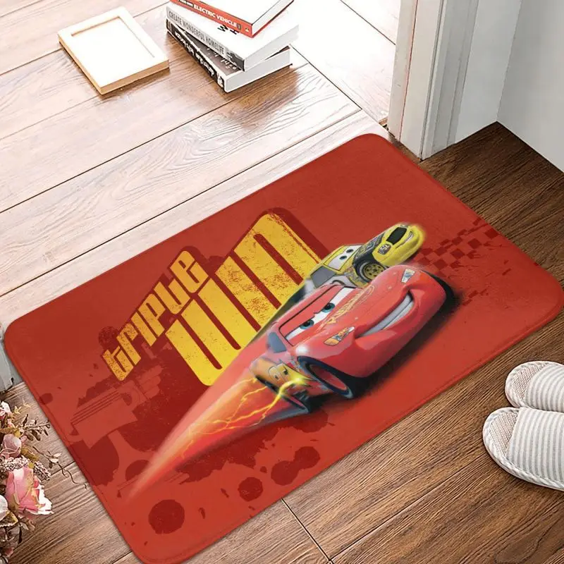 Custom Cartoon Pixar Cars Front Door Floor Entrance Mat Outdoor Bathroom Kitchen Doormat Garage Carpet Rug