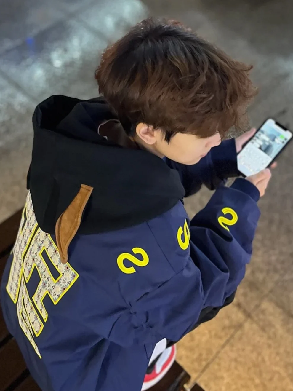 

Sli American Streetwear Embroidered Letter Stand Collar Flight Jaet Men's Design Versatile Outerwear ort Length