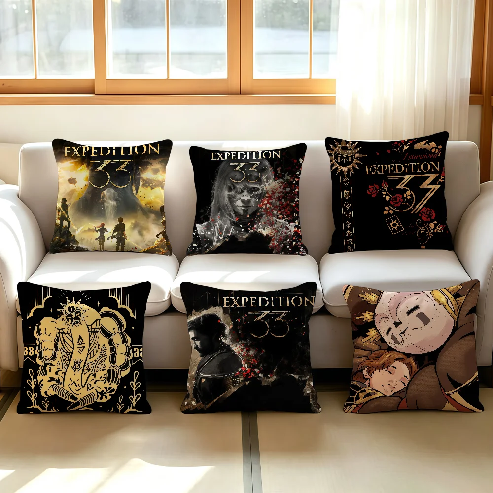 C-Clair Obscur Expedition 33 cushion cover Anti-dustmite Sofa Cushion Decorative Office Cover Lounge Area Indoor & Outdoor Use