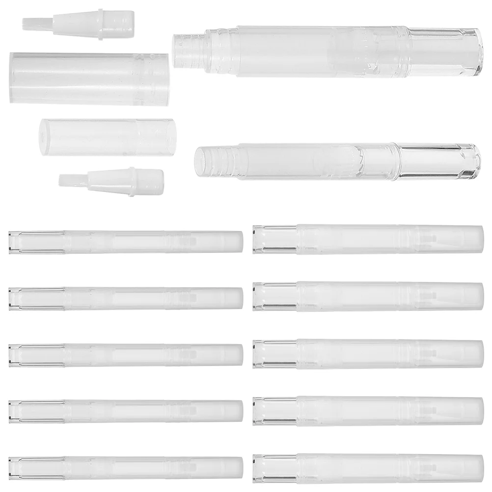 

12 Pcs Nail Polish Pen Packaging Oil Bottle Double Eyelid Pens Pp Refillable Cuticle