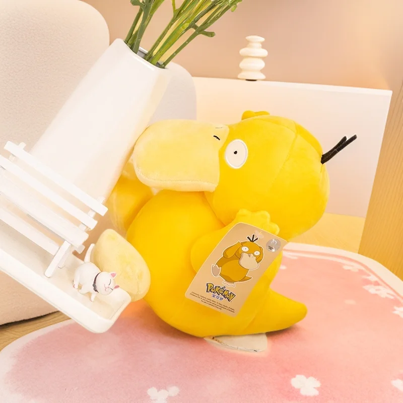 Alta qualidade 25-50cm pokemon psyduck amarelo pelúcia boneca macia rir pelúcia anime brinquedo de pelúcia boneca macia presente de aniversário para crianças meninas