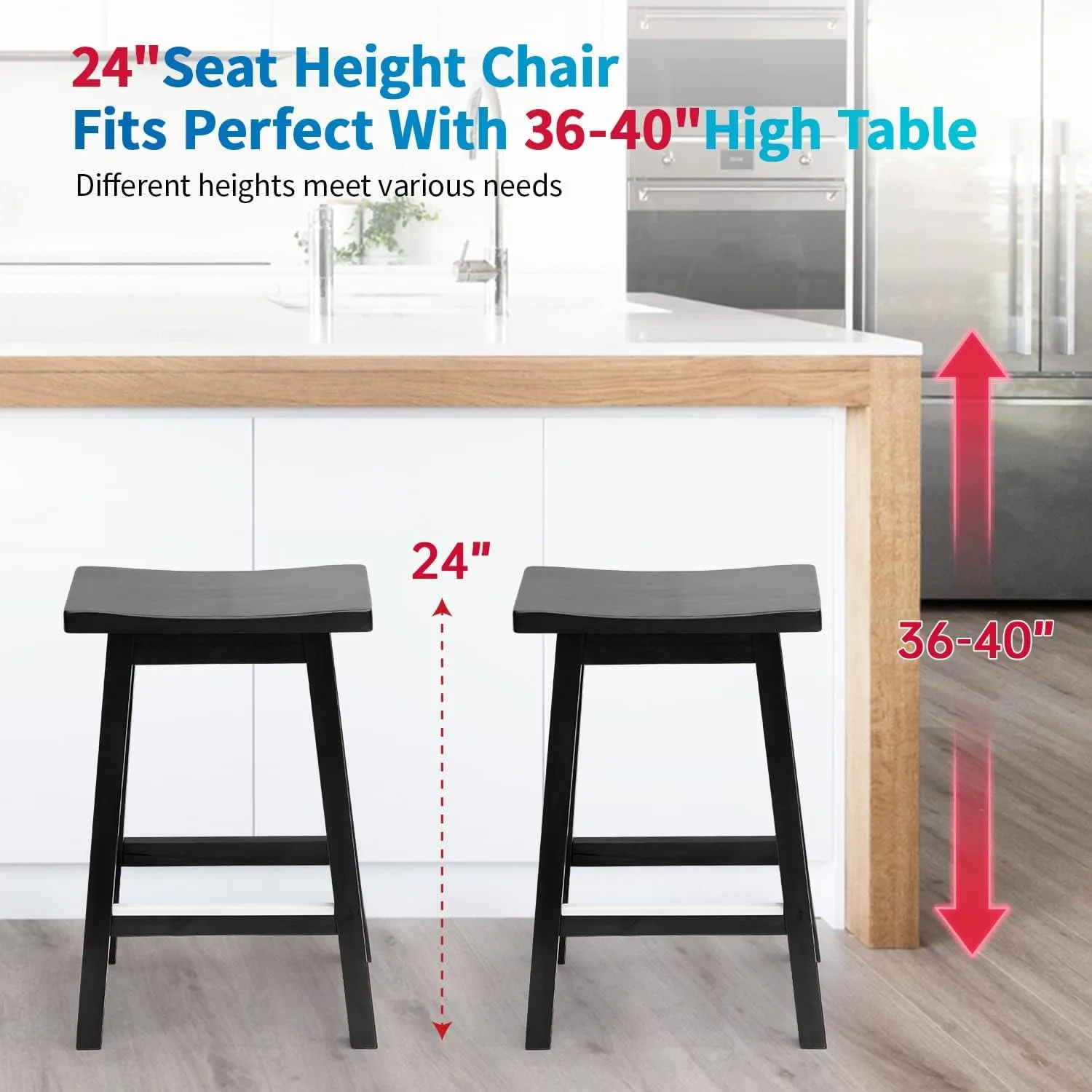 Zestaw 2 obrotowych stołków - drewniane stołki barowe o wysokości blatu kuchennego 60 cm do nowoczesnego wystroju domu