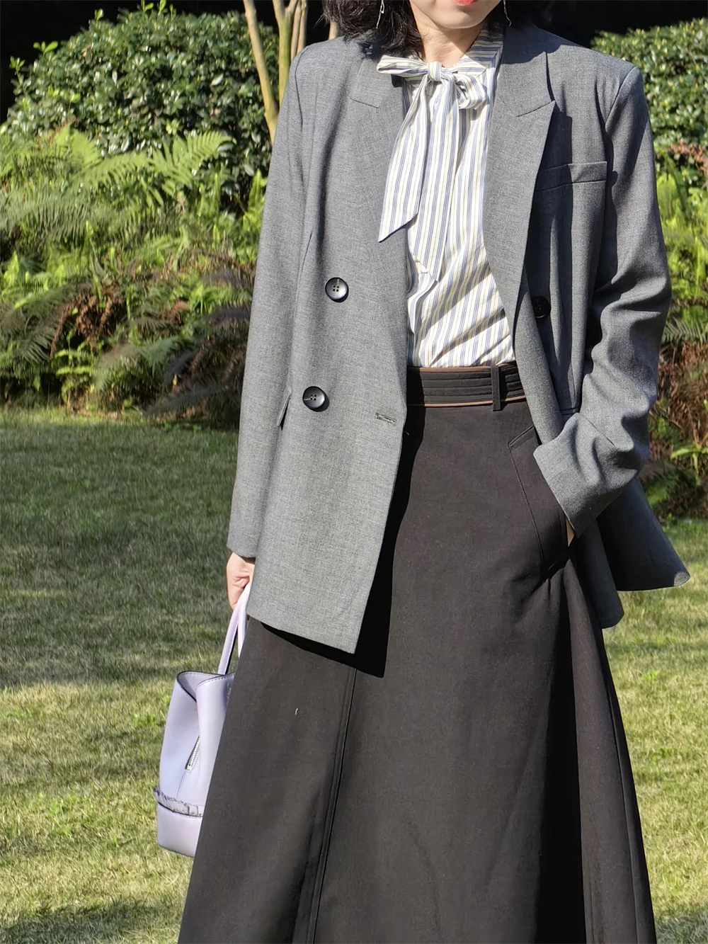 

Ультратонкий шерстяной костюм Smart Ey с классической структурой, двубортный, из качественной шерсти, с длинными рукавами, прямого кроя, для офиса/повседневной носки