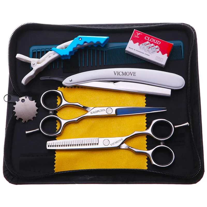 

Japan Steel 5.5 6.0 Inch Professional Hairdressing Scissors Hair Barber Scissors Set Cutting Shears Thinning Scissors Haircut
