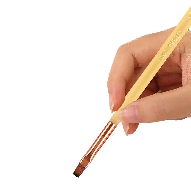 1/2PCS Transparent Handle Nail Art Pen Brush Coloring Pen Large Square Round Light Therapy Pen Halo Pen Nail Drawing Pen