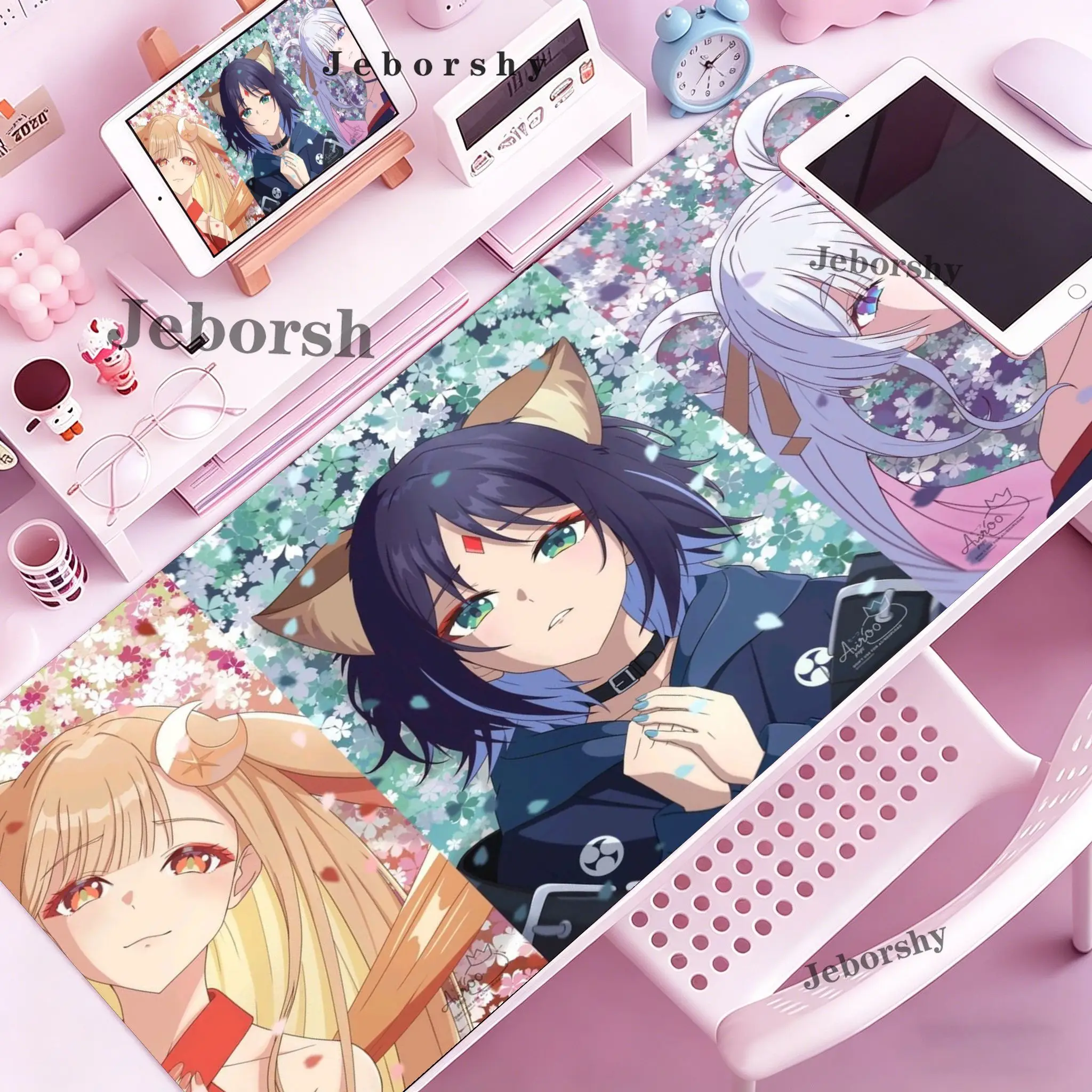 Anime Cosmic Princess Kaguya Mouse Pad Large Computer Mousepad Office Pc Gamer Non-slip Rubber Keyboard Deskmat